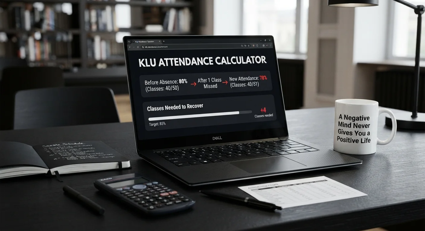 KLU attendance requirement showing missed class impact and classes needed to recover