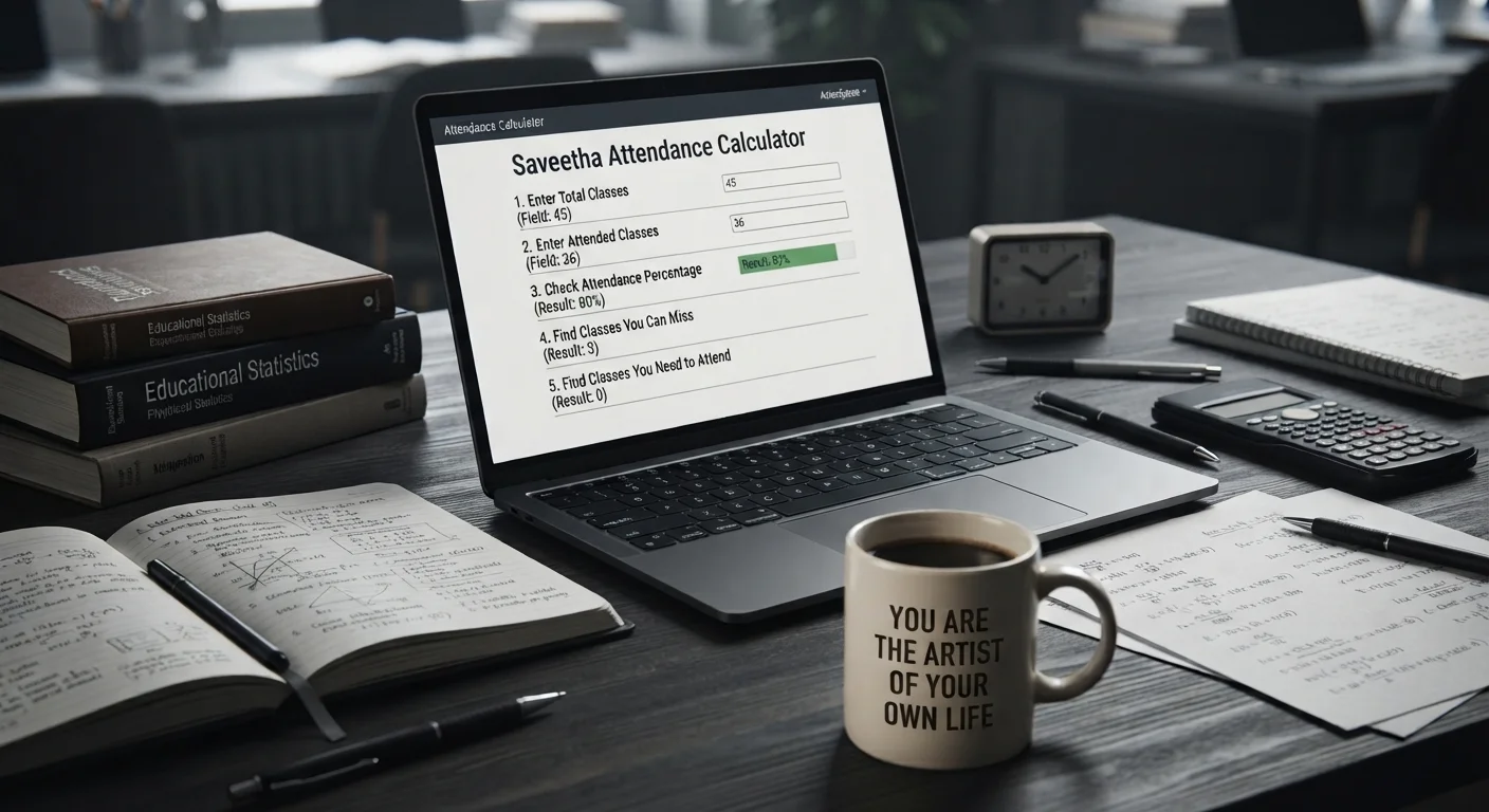 How to use the Saveetha Attendance Calculator